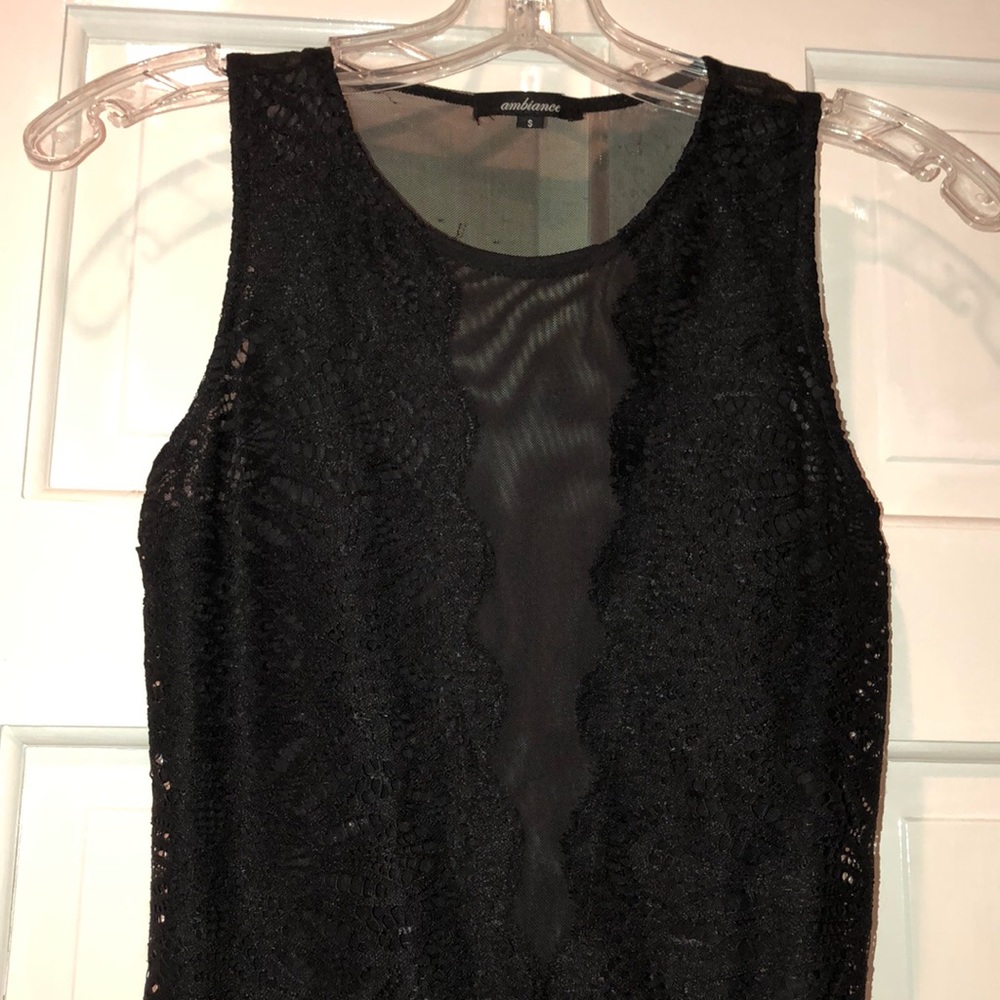 Lace and mesh bodysuit